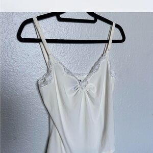 Metrostyle Cream Lace Cami Top